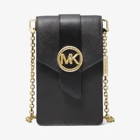 迈克高仕/Michael Kors 女士 黑色 MK Charm 小号链条手机包