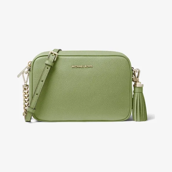 迈克高仕/Michael Kors Ginny 中号荔枝纹皮革斜挎包 32T8TF5M2L-7958