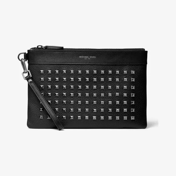迈克高仕/Michael Kors Greyson 皮质铆钉手拿包 33S9MGYU2T001