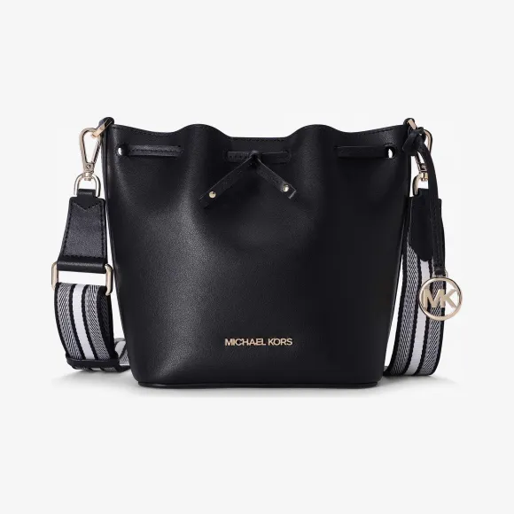 迈克高仕/Michael Kors  黑色 Eden 超小号皮质水桶包