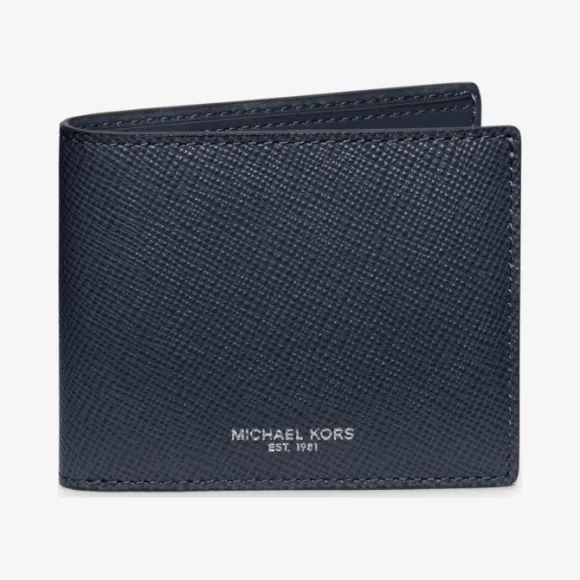 迈克高仕/Michael Kors Harrison Crossgrain 皮革修身双折钱包 39F5LHRF5L-0410
