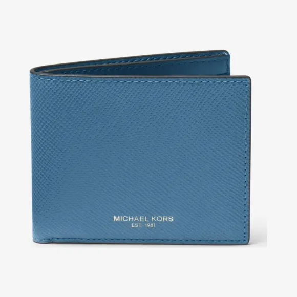 迈克高仕/Michael Kors Harrison Crossgrain 皮革修身双折钱包 39F5LHRF5L-0430