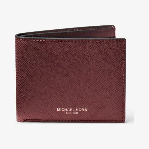 迈克高仕/Michael Kors Harrison Crossgrain 皮革修身双折钱包 39F5LHRF5L-1618