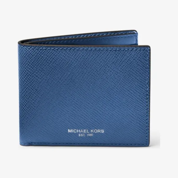 迈克高仕/Michael Kors Harrison Crossgrain 皮革修身双折钱包 39F5LHRF5L-4789