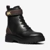迈克高仕/Michael Kors Stark 徽标和皮革战斗靴 40F1SRFE7L-2437