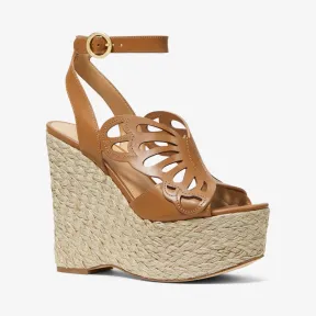 迈克高仕/Michael Kors Felicity 皮质坡跟凉鞋 40S9FEMS2L203