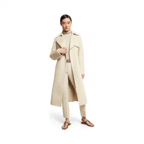 迈克高仕/Michael Kors Jennifer 双面 Cashgora 混纺风衣 511DKU512-1252