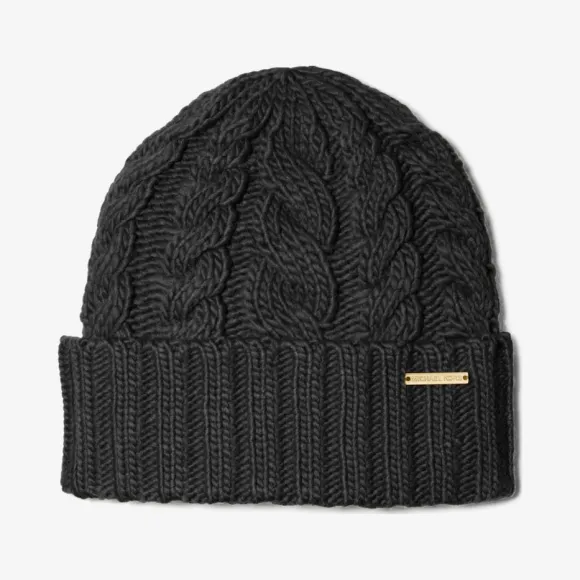 迈克高仕/Michael Kors 英式麻花针织无檐小便帽 539137-0001