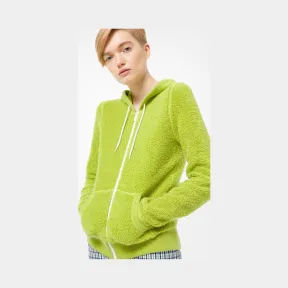 迈克高仕/Michael Kors 棉质和羊绒毛圈布拉链连帽衫 648AKM964-0386