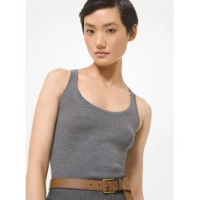 迈克高仕/Michael Kors 罗纹美利奴羊毛和真丝背心 677AKS934-0704