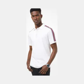 迈克高仕/Michael Kors 徽标饰带棉质 Polo 衫 CS1506L21N-0100