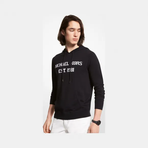 迈克高仕/Michael Kors 徽标亚麻连帽衫 CS2603M469-0001