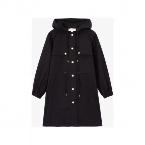 迈克高仕/Michael Kors 长款休闲连帽外套 女士 黑色 外套 JF2208R5JH001