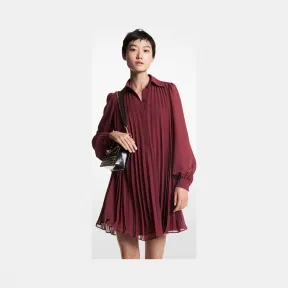 迈克高仕/Michael Kors 乔其纱褶裥衬衫裙 MF180PR7R3-8928