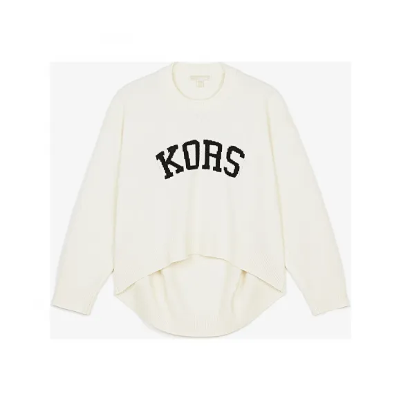 迈克高仕/Michael Kors 针织 Logo 长袖 女士 白色 长袖衫 MF260FNCSN110