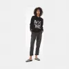 迈克高仕/Michael Kors 女士 黑色 Logo 印花连帽卫衣