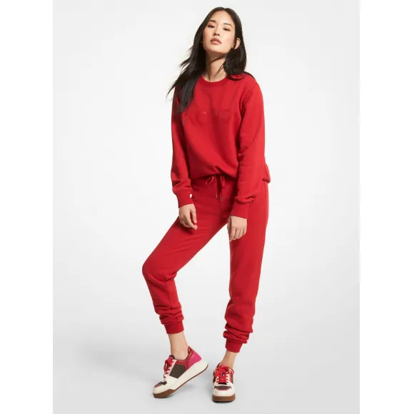迈克高仕/Michael Kors 抽绳有机棉混纺慢跑裤 MS1301O23G-0618