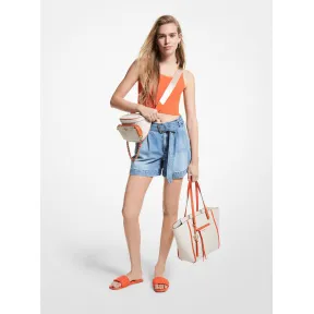 迈克高仕/Michael Kors 罗纹弹力粘胶纤维短款背心 MS1604ABVC-0808