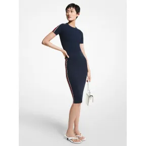 迈克高仕/Michael Kors 徽标织带纹理针织铅笔裙 MS1701F1FW-6990