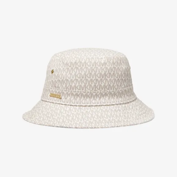 迈克高仕/Michael Kors 徽标印花有机棉混纺渔夫帽 MS200015TG-0110