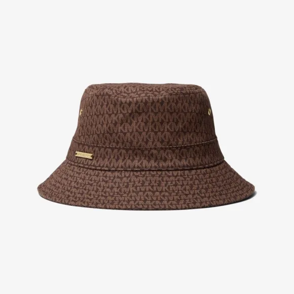 迈克高仕/Michael Kors 徽标印花有机棉混纺渔夫帽 MS200015TG-0201