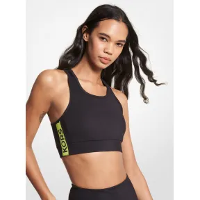 迈克高仕/Michael Kors 徽标带弹力尼龙运动文胸 MS250PR1RE-0001