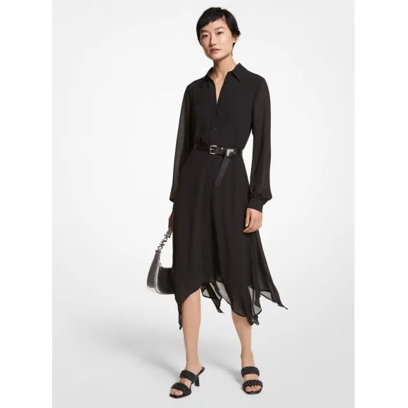 迈克高仕/Michael Kors 乔其纱手帕衬衫裙 MS280YH7R3-0001
