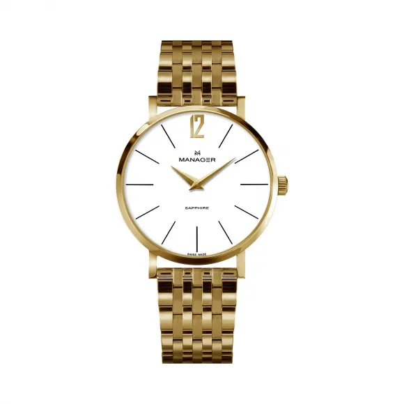 曼尼爵/Manager 316L 精钢 石英机芯 MAN-PS-02-GM