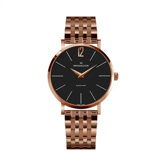 曼尼爵/Manager 316L 精钢 石英机芯 MAN-PS-06-RM