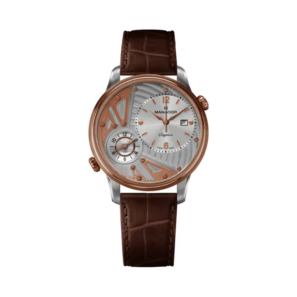 曼尼爵/Manager 316L 精钢 石英机芯 MAN-TR-06-BL