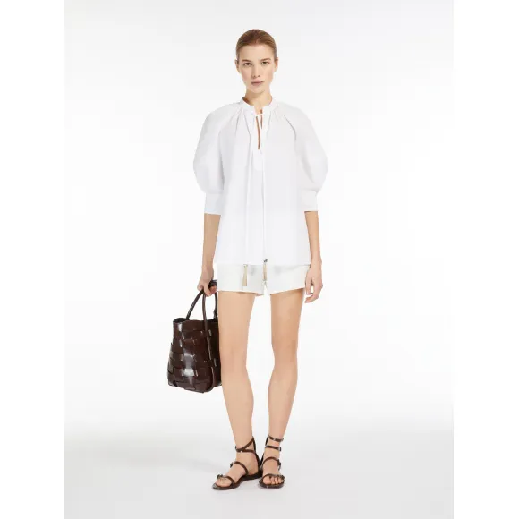 麦丝玛拉/Max Mara 棉质灯笼袖衬衫 1111044206001