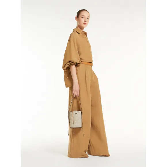 麦丝玛拉/Max Mara 丝绸和亚麻宽裤 1131124206001