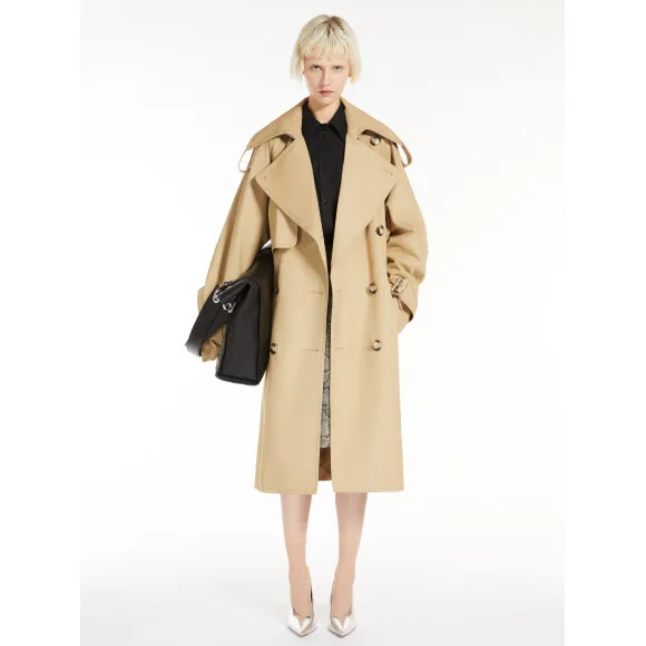 麦丝玛拉/Max Mara 棉质华达呢风衣 2021014106001