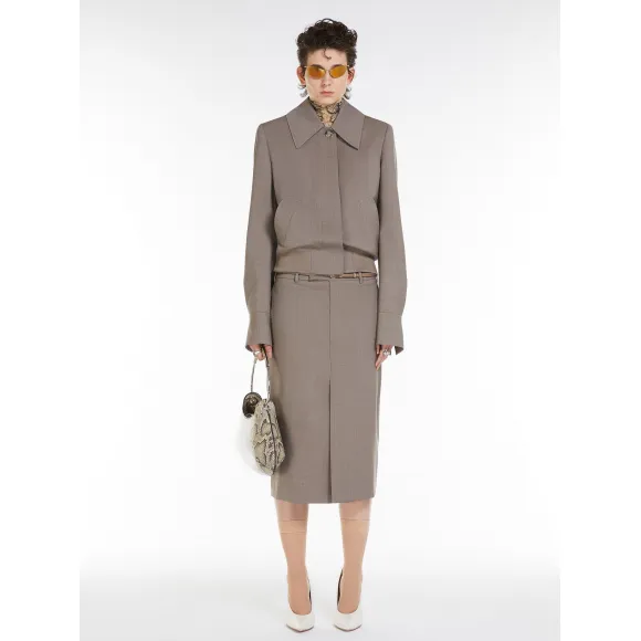 麦丝玛拉/Max Mara [Atollo] 弹力羊毛铅笔裙 2101024106020