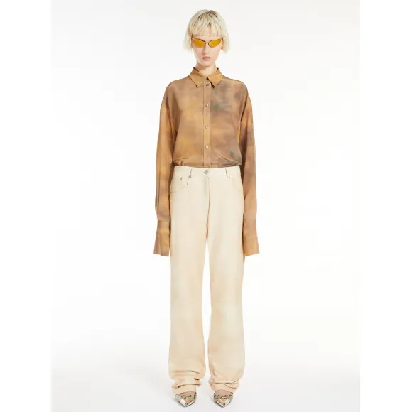 麦丝玛拉/Max Mara 大码蕾丝印花真丝束腰外衣 2191154106001
