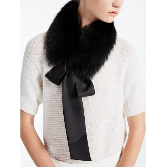 麦丝玛拉/Max Mara 黑色 毛领 4586017906003