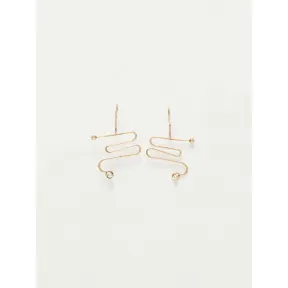 麦丝玛拉/Max Mara [Malemar] 金属弹簧耳环 4756124106001