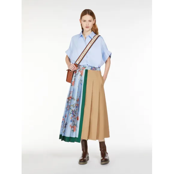 麦丝玛拉/Max Mara [Operoso] 帆布斜纹中长裙 5106014106001