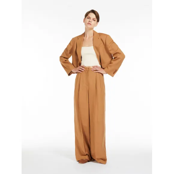 麦丝玛拉/Max Mara [Diretta] 粘胶亚麻长裤 5131064206005
