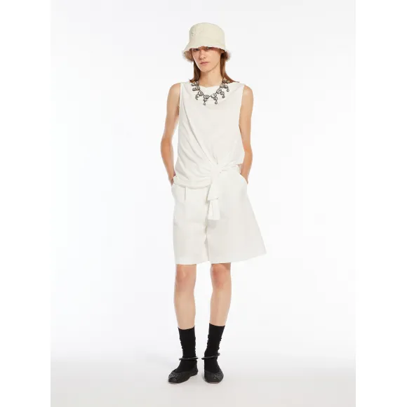 麦丝玛拉/Max Mara [Nazione] 纯棉针织上衣 5941064206001