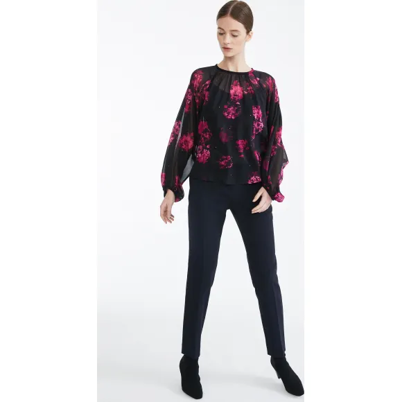 麦丝玛拉/Max Mara 海军蓝 长裤 6136059906004