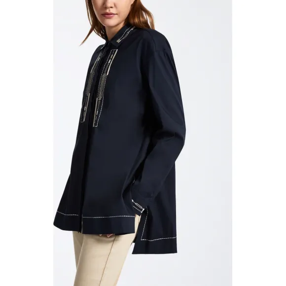 麦丝玛拉/Max Mara 海军蓝 衬衫 6191037206006