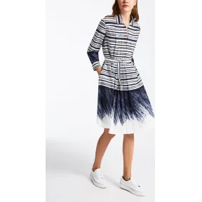 麦丝玛拉/Max Mara 白色蓝色 衬衫裙 6221057206001