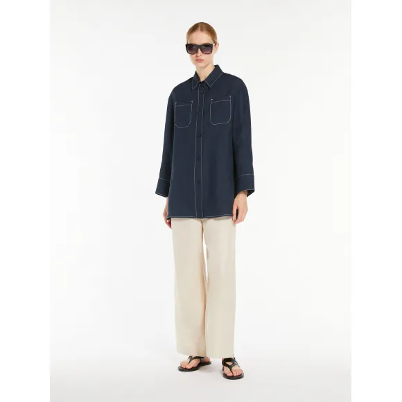 麦丝玛拉/Max Mara 亚麻帆布衬衫 9111054306004