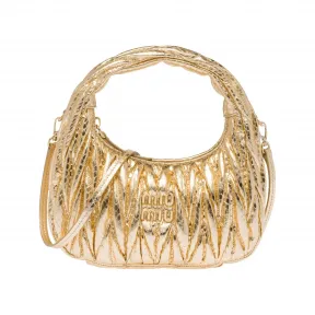 缪缪/Miu Miu Miu Wander Matelassé Ayers 皮革流浪包 5BC125-2BNI-F0522