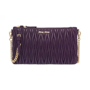 缪缪/Miu Miu 软羊革手袋 5BF354_N88_F0030