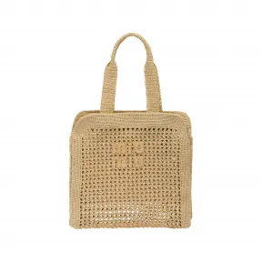 缪缪/Miu Miu 中性色 织物托特包 5BG230-2DO1-F0018