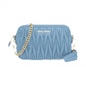 缪缪/Miu Miu 软羊革相机包 5BH118-N88-F0637-V-OOM