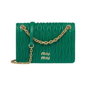 缪缪/Miu Miu 芒果色 Matelassé软羊革迷你手袋 5BP065-N88-F0458