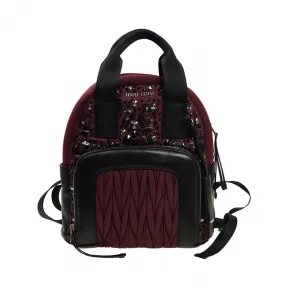 缪缪/Miu Miu  黑色/紫色 尼龙 双肩包 5BZ005-2ETW-F0869